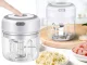 Elektriskais dārzeņu un garšaugu smalcinātājs, 250 ml, USB, balts