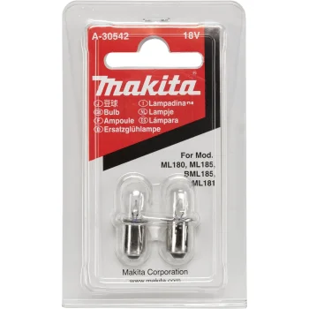 Лампы накаливания Makita A-30542 18В для фонарей, 2 шт.