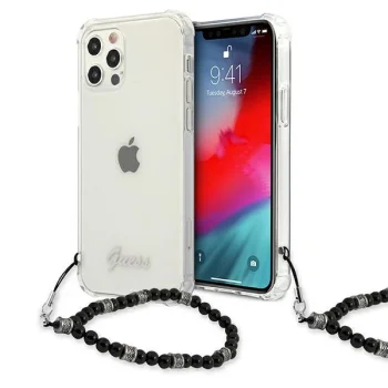 Guess iPhone 12 / 12 Pro vāciņš Pearl, caurspīdīgs