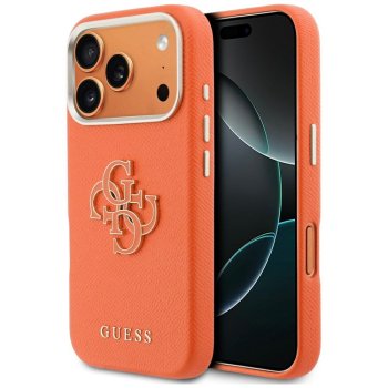 Guess FW Resin Logo telefona maciņš iPhone 17 Pro – oranžs | Phone Case Cover