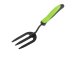 4-Piece Garden Tool Set Pruner Trowel Fork Hoe, Black-Green