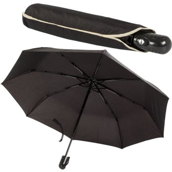 Automatic Folding Umbrella with Cover, Black