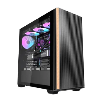 Darkflash DS900WS datora korpuss ar 4 ventilatoriem, melns