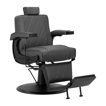 Bārddziņa krēsls Hair System BM88066B, pelēks ar melnu pamatni