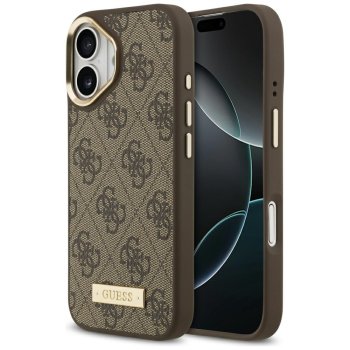 Guess 4G Logo Plate MagSafe maciņš iPhone 17 – brūns | Phone Case Cover