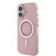 Guess iPhone 16 vāciņš IML Rhinestones MagSafe, rozā