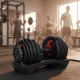 Movepro regulējama čuguna hantele ar paliktni, 2.5-24 kg