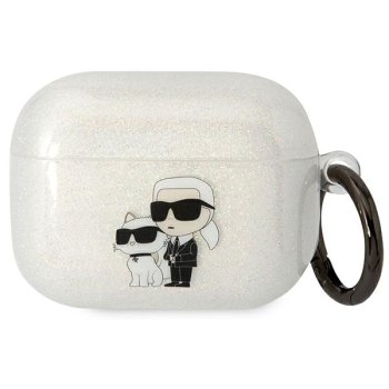 Karl Lagerfeld чехол для AirPods Pro Glitter Karl&Choupette Banner