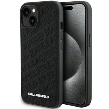 Karl Lagerfeld iPhone 15 vāciņš HC Quilted K Pattern, melns