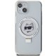 Karl Lagerfeld iPhone 15 Plus vāciņš Ringstand MagSafe, balts