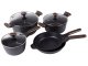 8-Piece Pots and Pans Set with Non-Stick Coating, Black