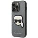 Karl Lagerfeld iPhone 14 Pro Max vāciņš Saffiano Karl\'s Head Patch Sudraba
