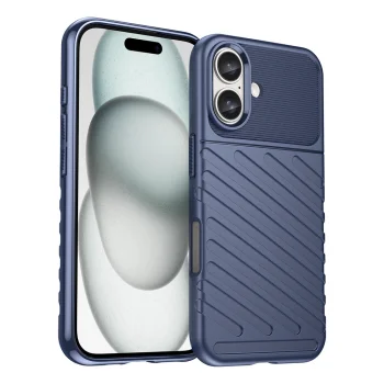 Чехол для iPhone 16 Thunder Case, TPU, синий