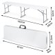 Plonos 440200 Folding Garden and Catering Bench 180 cm, White