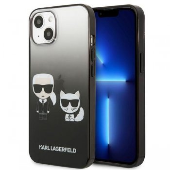 Karl Lagerfeld Klhcp13stgkck iPhone 13 Mini 5,4" Hardcase Black Gradient Iconic Karl & Choupette | Чехол...