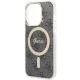 Guess iPhone 15 Pro vāciņš IML 4G Gold Stripe, melns