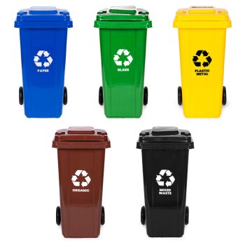 Multistore Waste Bin Set 5x120L, 5 Colors