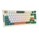 Wireless Mechanical Gaming Keyboard Royal Kludge RKH81 LED RGB, Sky Cyan switch, green