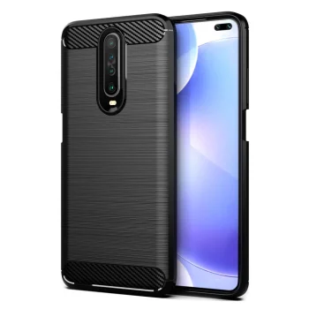Xiaomi Redmi K30 Carbon Fiber TPU Case - Black | Telefona vāciņš, Melns