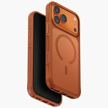 Uniq Veren чехол с зарядкой Magclick для iPhone 17 Pro – оранжевый