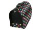 Large pet carrier bag for dogs and cats, black with dots