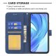Xiaomi Mi 11 Lite Geometric Texture Wallet Stand Leather Phone Book Case Cover, Blue