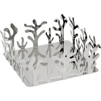 Салфетница Alessi Mediterraneo ESI18, 20.5 x 20.5 см, серебристая