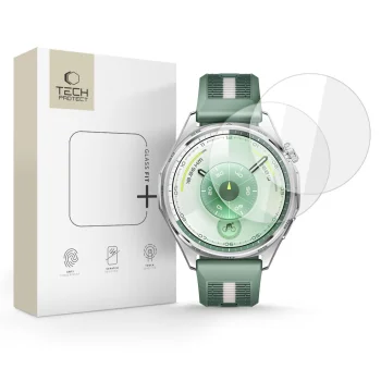 Защитное стекло Tech-Protect Glass Fit+ для Huawei Watch GT 6 46mm, 2 шт., прозрачное