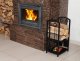 Kaminer PK011 Firewood Stand with Fireplace Accessories, Black