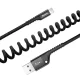 Кабель USB - Lightning Baseus Fish Eye Spring 1м 2A Черный