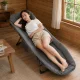 Folding Camping Bed with Mattress and Adjustable Backrest, 190x65 cm, Grey