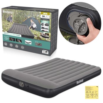 Bestway 671Bs piepūšamais matracis ar elektrisko sūkni, 203x152x30 cm