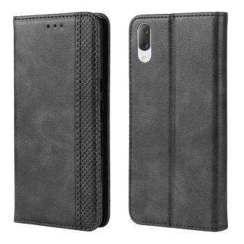 Maciņš vaciņš apvalks priekš Sony Xperia L3 | PU Leather Wallet Phone Case for Sony Xperia L3 - Black