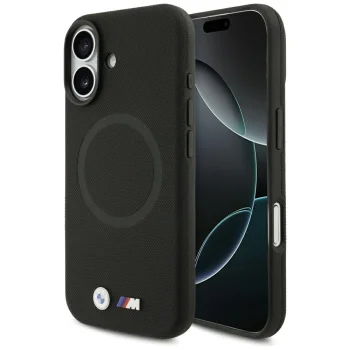 BMW M FW Metal Logo MagSafe vāciņš Apple iPhone 17, Melns