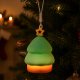 Silikona LED nakts lampiņa Eglīte, USB, 3 režīmi, zaļa/brūna
