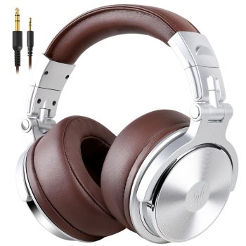 Oneodio Pro40 Headphones, Brown/Silver