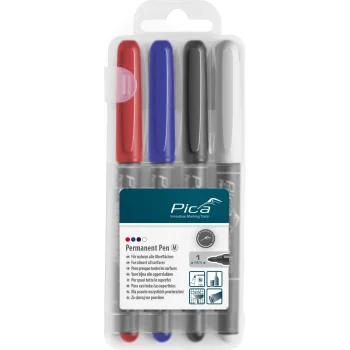 Перманентные маркеры Pica Permanent-Pen 1.0 мм, 4 шт.