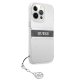 Guess GUHCP13LKB4GGR iPhone 13 Pro / 6,1\\\" Caurspīdīgs cietais futrālis 4G Grey Strap Charm | Transparent hardcase