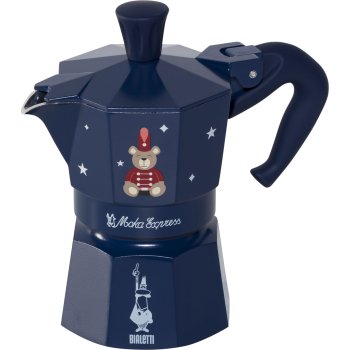 Bialetti Moka Express Joyful Memories Espresso Kafijas Kanna, 1 Tase, Zila