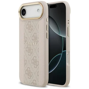 Vāciņš Guess 4G Stripe MagSafe priekš iPhone 17 Air, rozā
