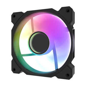 Darkflash DR08 3-in-1 120mm PWM A-RGB datora dzesēšanas ventilatori melni