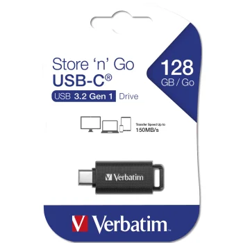 Verbatim Store 'n' Go 128 GB USB-C zibatmiņa ar ievelkamu savienotāju