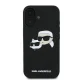 Karl Lagerfeld Silicone Double Heads Print MagSafe vāciņš iPhone 16, melns