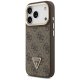 Чехол Guess 4G PU Triangle Logo & Stand Camera MagSafe для iPhone 17 Pro — коричневый