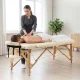 4FIZJO Folding Wooden Massage Table 60 cm, Beige