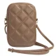 Guess Zip Quilted 4G pleca somiņa telefonam, brūna