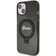 Guess iPhone 15 Plus / 14 Plus Case Ring Stand Script Glitter MagSafe, Black