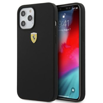 Ferrari iPhone 12 Pro Max vāciņš On Track Silicone, melns