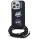 Karl Lagerfeld IML Crossbody Karl&Choupette Case for iPhone 16 Pro Max - Black