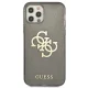 Чехол Guess для iPhone 12 Pro Max Glitter 4G Big Logo Черный